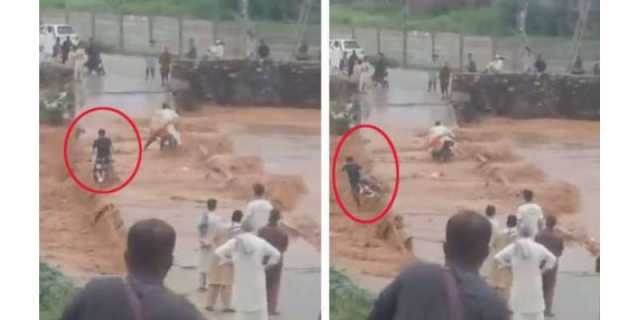 اسلام آباد، نالہ کورنگ میں موٹر سائیکل سوار سیلابی ریلے میں بہہ گیا