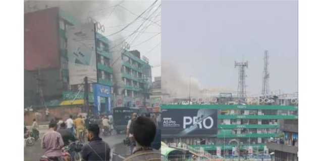 حفیظ سینٹر میں لگنے والی آگ پر قابو پالیا گیا، عمارت میں کولنگ کا عمل جاری