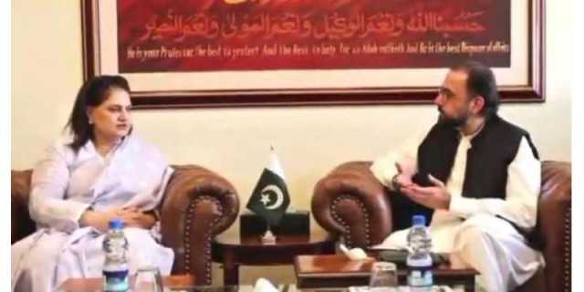 وفاقی وزیر اوورسیز پاکستانیز و ہیومن ریسورس ڈوویلپمنٹ چوہدری سالک حسین سے چیئرپرسن بی آئی ایس پی سینیٹر روبینہ خالد نے ملاقات کی