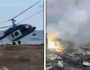 روسی ہیلی کاپٹر کی ناکام لینڈنگ، ہولناک ویڈیو منظرِ عام پر