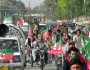 تحریک انصاف کی رات گئے لاہور میں موٹر سائیکل ریلی